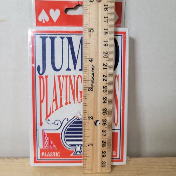 Jumbo Playing Cards Red - SEALED - Picture 3 of 3